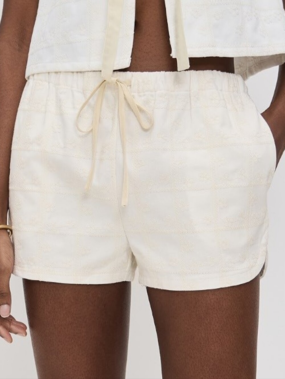 Bailey Rose White Twill Shorts